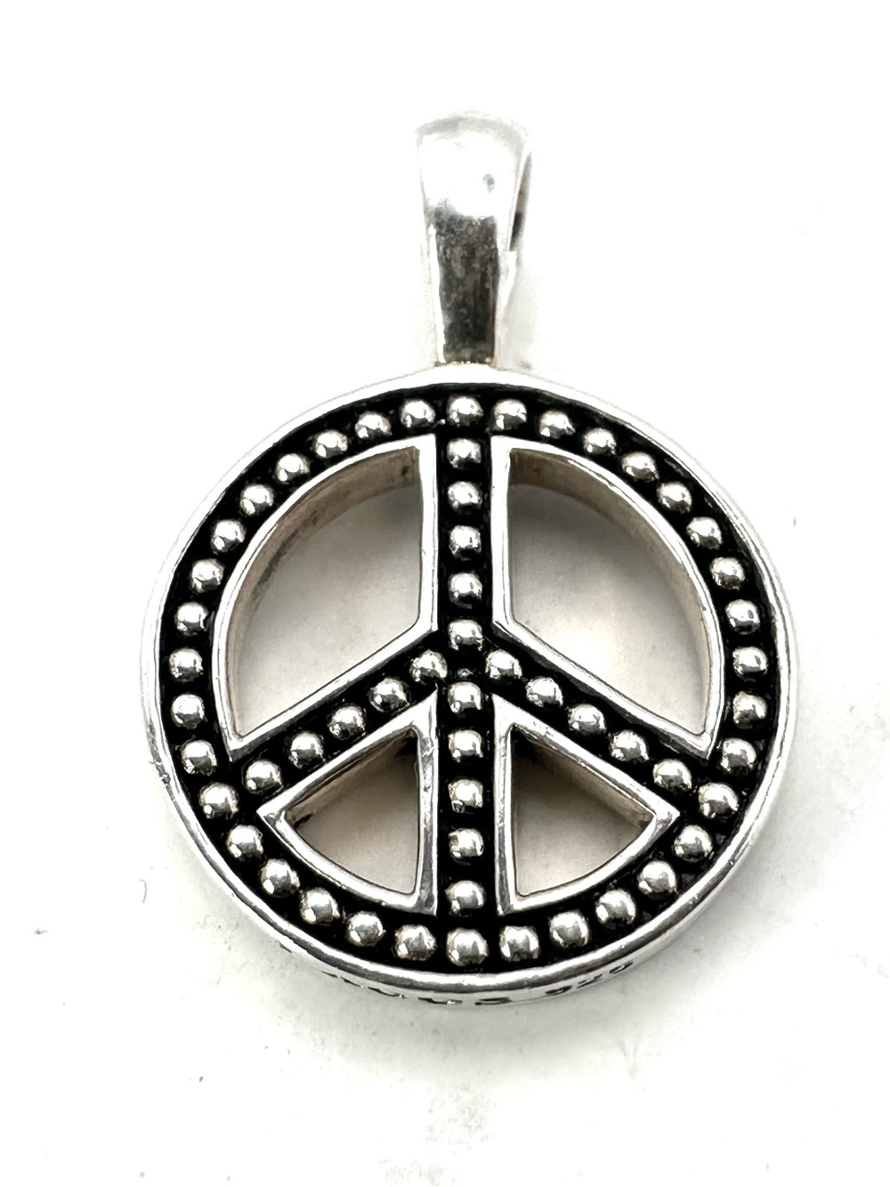Lagos Caviar Sterling Silver Peace Sign Pendant